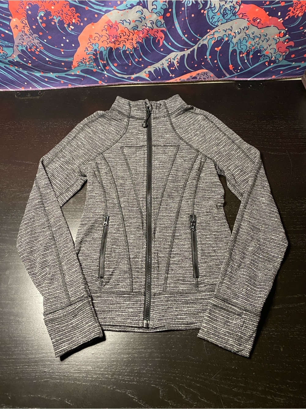 Ivivva Heather Gray Zip-Front Active Bomber Jacket